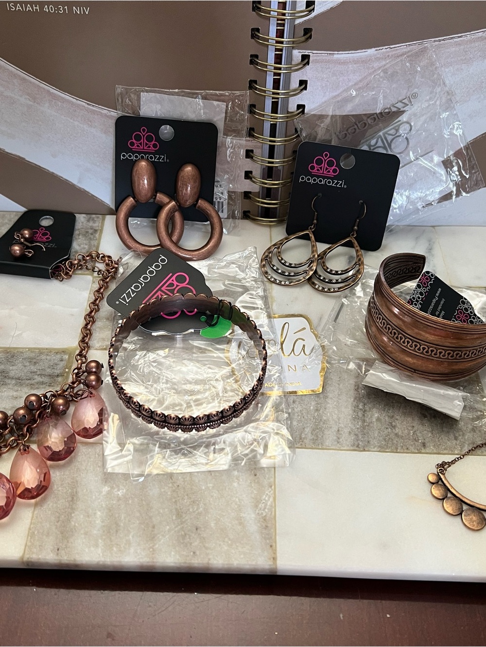 paparazzi Copper-Tone Hoop, Teardrop & Bangle Jewelry Set - Copper
